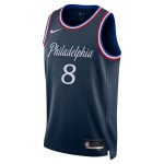 Maillot NBA Philadelphia 76ers Paul George Nike 2025-26 City Edition Navy Swingman - Homme